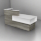 84" Modern Reception Desk | Pre-Assembled Laminate Front Counter - Image 14