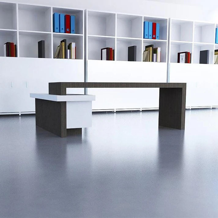 images Executive Office Desk | High-Class Laminate Workstation w/ Cable Management - Image 1