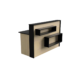 Modern Reception Desk | Laminate Counter w/ LED Lighting, Cable Grommets & Floor Sliders (4–7 ft) - Image 4