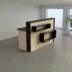 Modern Reception Desk | Laminate Counter w/ LED Lighting, Cable Grommets & Floor Sliders (4–7 ft) - Image 3