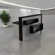 Modern Reception Desk | Laminate Counter w/ LED Lighting, Cable Grommets & Floor Sliders (4–7 ft) - Image 13