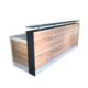 White Modern Reception Desk | 4–8 ft Distressed Wood - Image 2