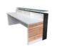 White Modern Reception Desk | 4–8 ft Distressed Wood - Image 4