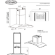 Cosmo 36" Ductless Wall Mount Range Hood in Stainless Steel with LED Lighting and Carbon Filter Kit for Recirculating COS-668A900-DL - Image 12