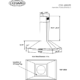 Cosmo 30" Ducted Island Range Hood with 3-Speed Fan - Image 8