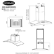 Cosmo 30" Ductless Wall Mount Range Hood - Image 13