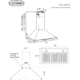 Cosmo 36" Ductless Wall Mount Range Hood in Stainless Steel with LED Lighting and Carbon Filter Kit for Recirculating COS-63190S-DL - Image 15