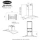 Cosmo 36" Ductless Wall Mount Range Hood in Stainless Steel with LED Lighting and Carbon Filter Kit for Recirculating COS-668A900-DL - Image 13