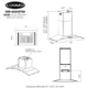 Cosmo 30" Ductless Wall Mount Range Hood in Stainless Steel with LED Lighting and Carbon Filter Kit for Recirculating COS-668AS750-DL - Image 13
