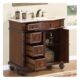 Silkroad Exclusive 36'' Crema Marfil Marble Top Single Sink Bathroom Vanity - HYP-0213-CM-UIC-36-L - Image 5