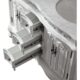 Silkroad Exclusive  48'' Carrara White Marble Top Double Sink Bathroom Vanity - HYP-0145-WM-UWC-48 - Image 6