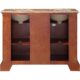 Silkroad Exclusive 48'' Travertine Top Double Sink Bathroom Vanity - HYP-0716-T-UWC-48 - Image 6