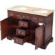 Silkroad Exclusive 48'' Travertine Top Double Sink Bathroom Vanity - HYP-0716-T-UWC-48 - Image 4