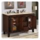 Silkroad Exclusive 55'' Travertine Top Double Sink Bathroom Vanity - HYP-0208-T-UWC-55 - Image 4