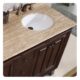 Silkroad Exclusive 55'' Travertine Top Double Sink Bathroom Vanity - HYP-0208-T-UWC-55 - Image 3