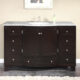 Silkroad Exclusive 55'' Travertine Top Single Sink Bathroom Vanity - HYP-0703-T-UWC-55 - Image 5