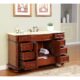 Silkroad Exclusive 60'' Crema Marfil Marble Top Single Sink Bathroom Vanity - FS-0268-CM-UWC-60 - Image 2