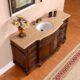 Silkroad Exclusive 60'' Travertine Top Single Sink Bathroom Vanity - HYP-0277-T-UWC-60 - Image 3