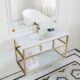 Swiss Madison Pierre 36" Single, Open Shelf, Gold Metal Frame Bathroom Vanity - SM-BV553G - Image 6