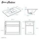 Swiss Madison Pierre 36" Single, Open Shelf, Gold Metal Frame Bathroom Vanity - SM-BV553G - Image 12