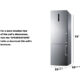 Summit  24" Wide Bottom Freezer Refrigerator FFBF249SS2LHD - Image 7