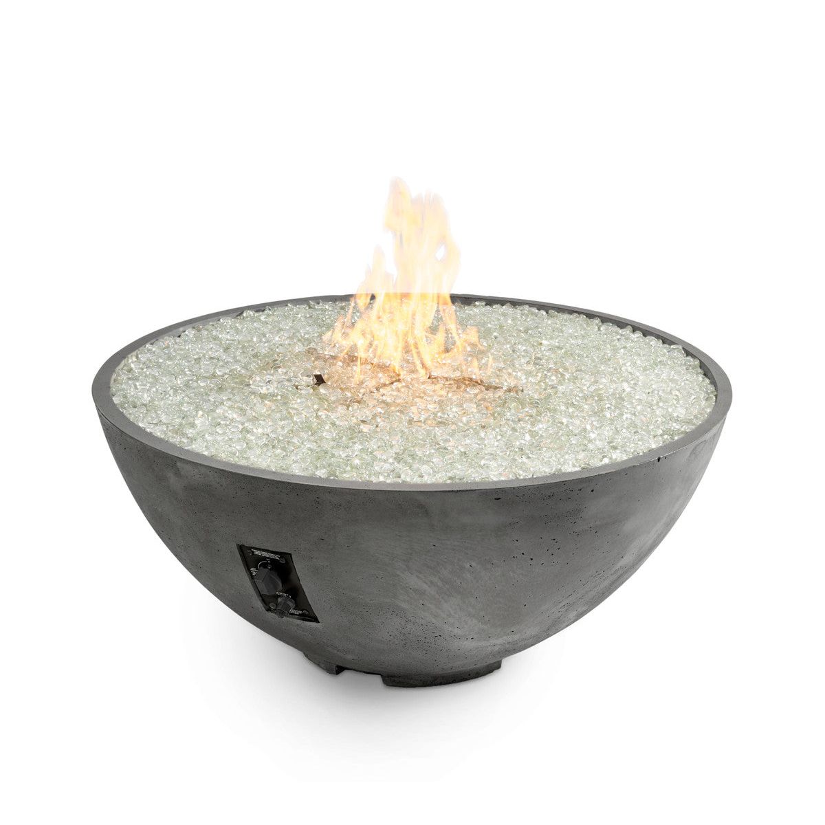 images The Outdoor Greatroom Company Midnight Mist Cove Edge Supercast™ Concrete base 42" Round Gas Fire Pit Bowl CV-30EMM - Image 1
