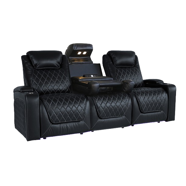 images Valencia Oslo Console Home Theater Seating Row of 3 - Image 1