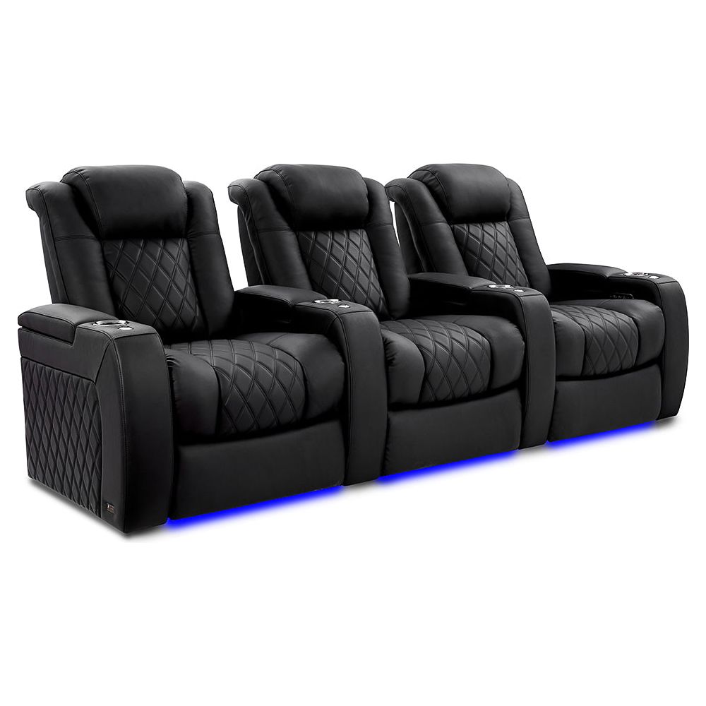 images Valencia Tuscany XL Luxury Edition Home Theater Seating Row of 3 - Image 1