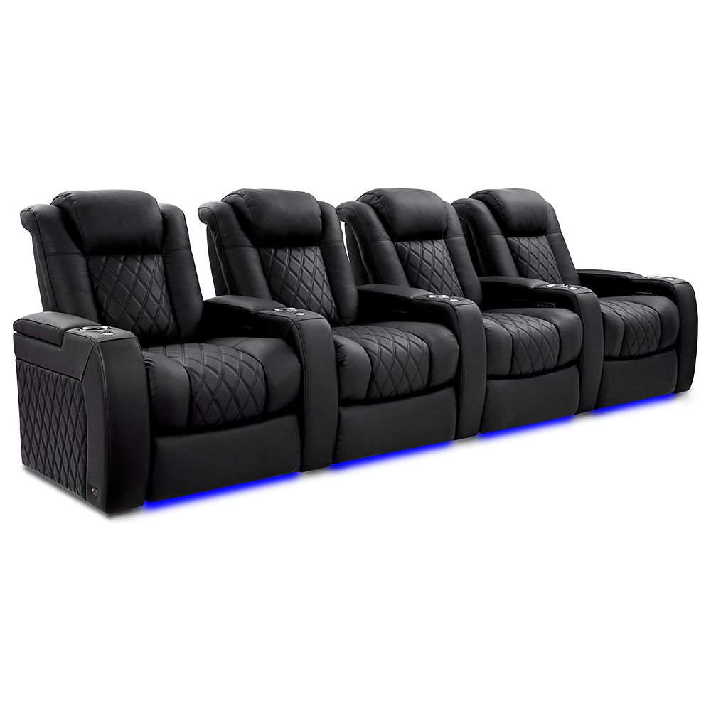 images Valencia Tuscany XL Luxury Edition Home Theater Seating Row of 4 - Image 1