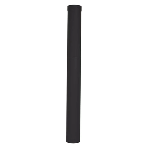 images Ventis 6'' Diameter Single-Wall Large Telescoping Black Stove Pipe VSB06LT - Image 1