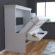 Horizontal Murphy Bed, Full Size, White | Leto Muro - Image 4