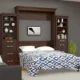 Queen Murphy Bed w/ Storage Cabinets, Walnut, by Leto Muro - Image 2