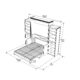 Murphy Bed With Desk & 2 Storage Cabinets, Double Size, White by Leto Muro - Image 8