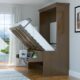 Murphy Bed With Desk & 2 Storage Cabinets, Full Size Coventry Walnut by Leto Muro - Image 3