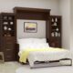 Murphy Bed With Desk & 2 Storage Cabinets, Queen Size, Coventry Walnut by Leto Muro - Image 3