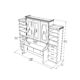 Murphy Bed With Desk & 2 Storage Cabinets, Queen Size, Coventry Walnut by Leto Muro - Image 10