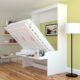 Murphy Bed With Desk & 2 Storage Cabinets, Queen Size, White by Leto Muro - Image 3