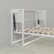 Murphy Bed With Desk & 2 Storage Cabinets, Queen Size, White by Leto Muro - Image 5