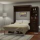 Murphy Bed With Desk & Storage Cabinet, Full Size Coventry Walnut by Leto Muro - Image 3