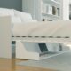 Murphy Bed With Desk, Double Size, White by Leto Muro - Image 4
