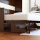 Horizontal Murphy Bed with Desk, Full Size, Walnut | Leto Muro - Image 4