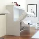 Horizontal Murphy Bed with Desk, Full Size, White | Leto Muro - Image 2