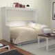 Horizontal Murphy Bed with Desk, Full Size, White | Leto Muro - Image 3