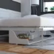 Horizontal Murphy Bed with Desk, Queen Size, White | Leto Muro - Image 3