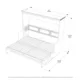 Horizontal Murphy Bed with Desk, Queen Size, White | Leto Muro - Image 9
