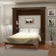 Queen Murphy Bed w/ Storage, Walnut Coventry Series by Leto Muro - Image 2