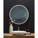 Ancerre 30" Cirque Round Led Lighted Bathroom Vanity Black Framed Mirror - Image 6