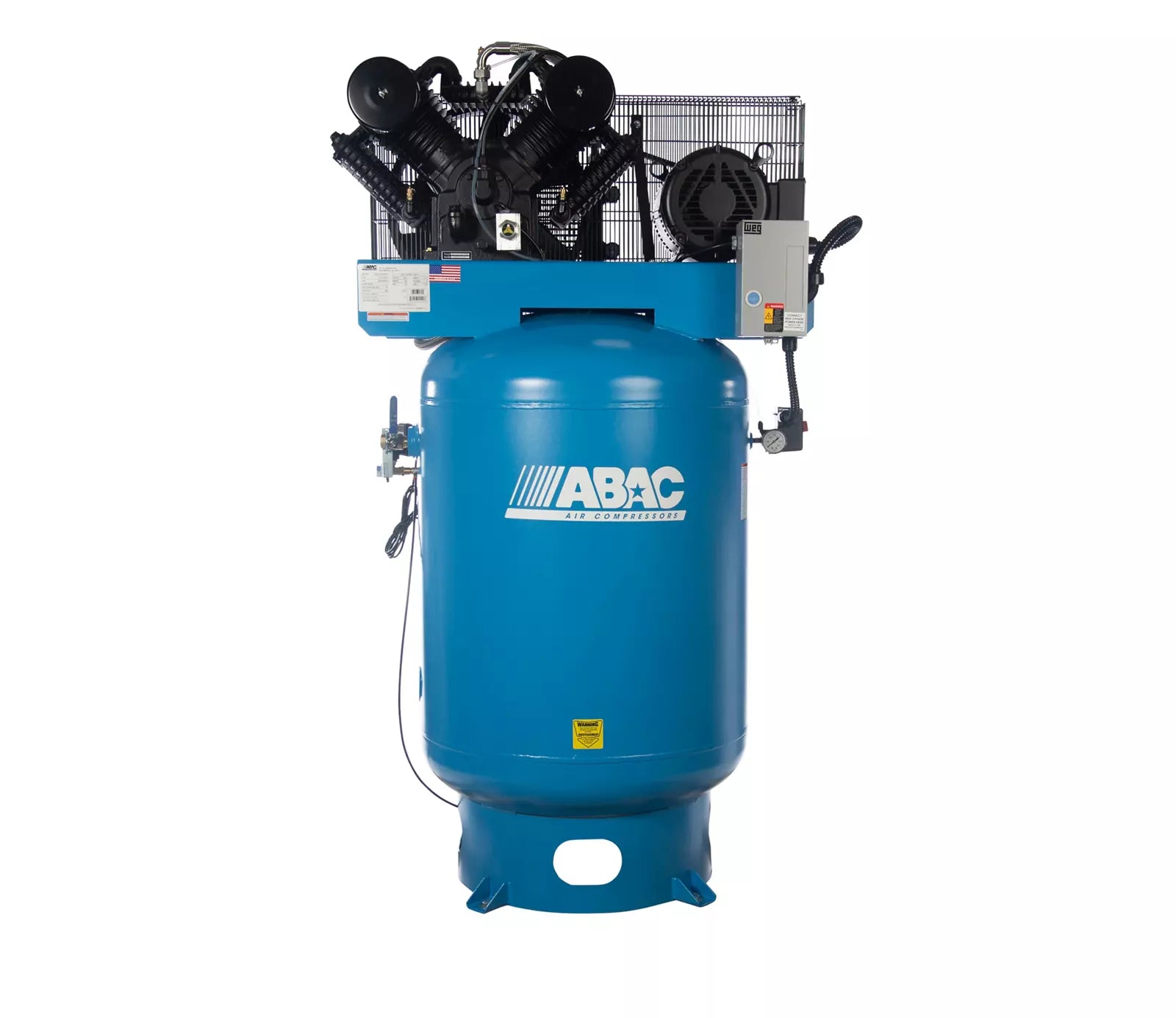 ABAC-ironman-piston-air-compressor-5hp-80V-gallon-ABC5-2380V-1.jpg ABAC Ironman Piston Air Compressor 5hp 80V Gallon - Heavy-Duty V-Pump Reliability - Image 1