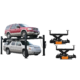 Atlas Equipment PRO9000 4-Post Car Lift with RJ6 Rolling Jacks Combo – 9,000 lb Capacity | Heavy-Duty Hydraulic Lift System for Professional Garages & Home Workshops (Model XH-PRO9-COMBO2-FPD)
