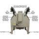 Atlas SBC1200 X-Large Sandblast Cabinet with Dual Doors & Vacuum System | Industrial Automotive Media Blaster - Image 3